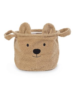 CHILDHOME DAIKTŲ IR ŽAISLŲ LAIKYMO KREPŠYS 25X20X20 CM, TEDDY BEIGE