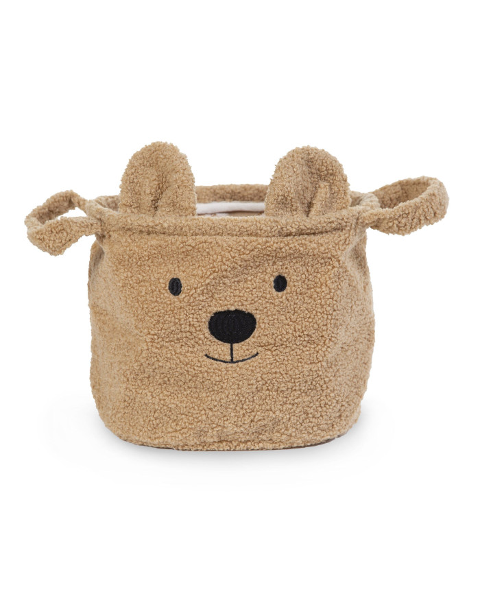 CHILDHOME DAIKTŲ IR ŽAISLŲ LAIKYMO KREPŠYS 25X20X20 CM, TEDDY BEIGE