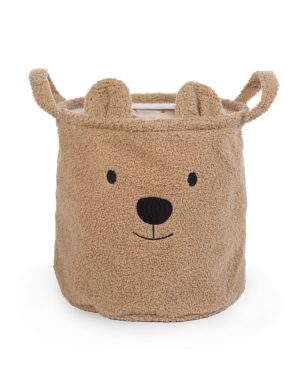 CHILDHOME DAIKTŲ IR ŽAISLŲ LAIKYMO KREPŠYS 30X30X30 CM, TEDDY BEIGE