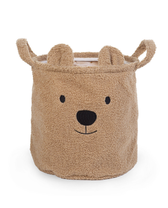 CHILDHOME DAIKTŲ IR ŽAISLŲ LAIKYMO KREPŠYS 30X30X30 CM, TEDDY BEIGE