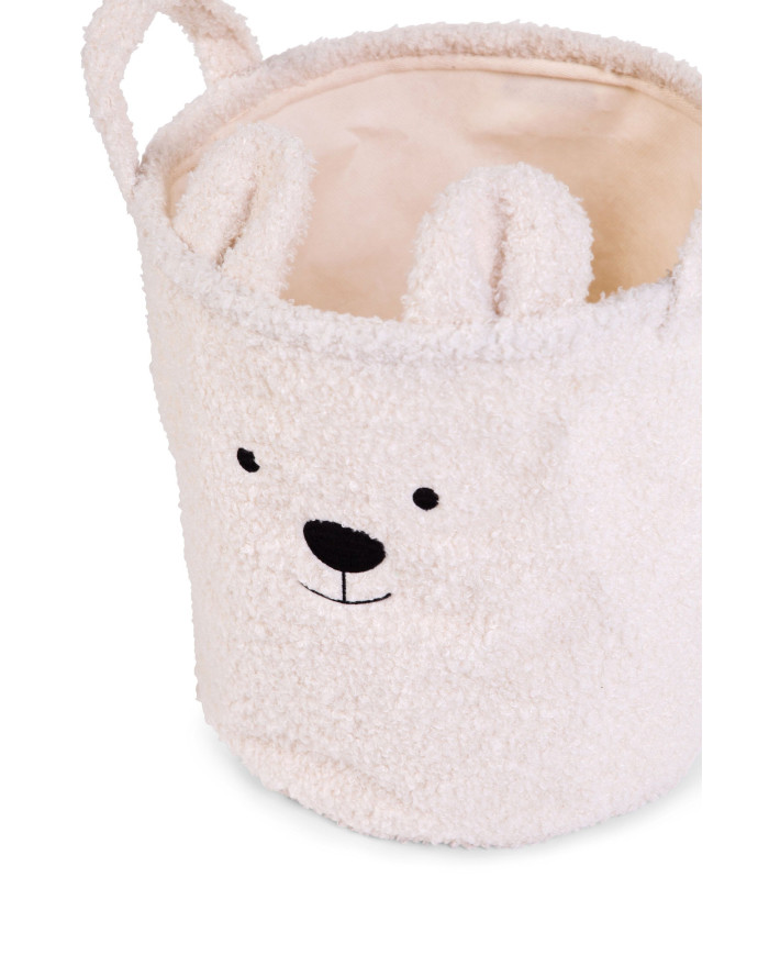 CHILDHOME DAIKTŲ IR ŽAISLŲ LAIKYMO KREPŠYS 40X40X40 CM, TEDDY OFF WHITE - Image 2