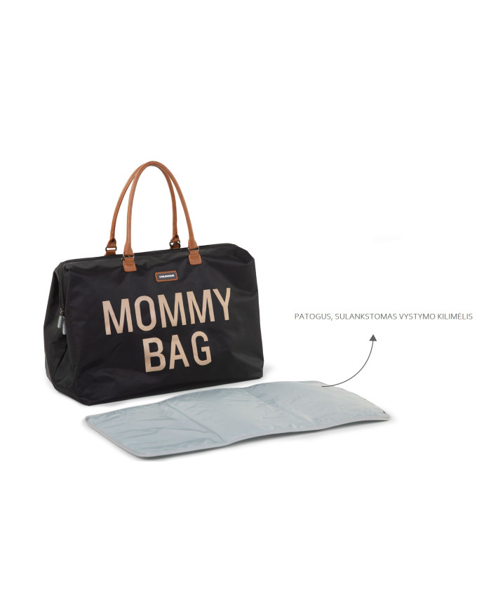 CHILDHOME DIDELIS MAMOS REIKMENŲ KREPŠYS MOMMY BAG, BLACK GOLD - Image 5