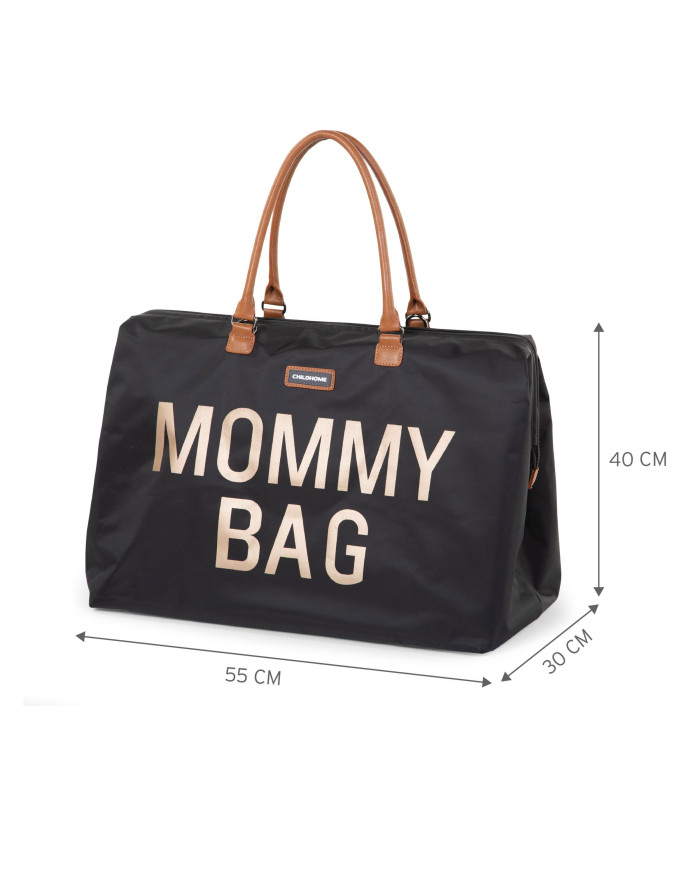 CHILDHOME DIDELIS MAMOS REIKMENŲ KREPŠYS MOMMY BAG, BLACK GOLD - Image 6