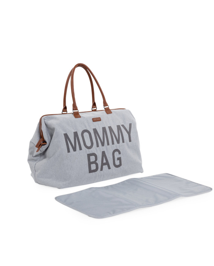 CHILDHOME DIDELIS MAMOS REIKMENŲ KREPŠYS MOMMY BAG, CANVAS - GREY - Image 3