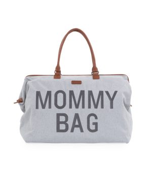 CHILDHOME DIDELIS MAMOS REIKMENŲ KREPŠYS MOMMY BAG, CANVAS - GREY