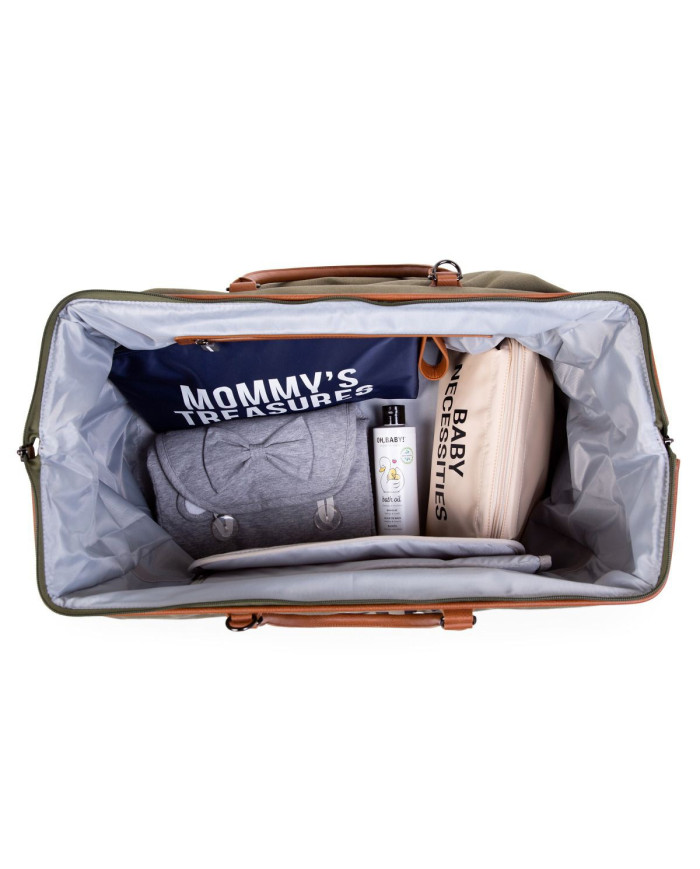CHILDHOME DIDELIS MAMOS REIKMENŲ KREPŠYS MOMMY BAG, CANVAS - KHAKI - Image 4