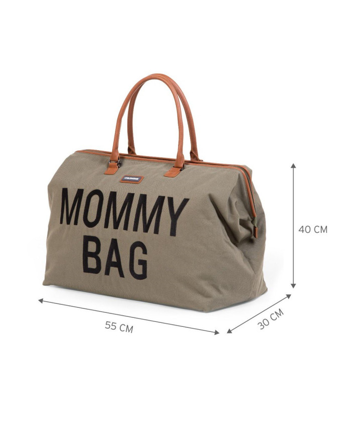 CHILDHOME DIDELIS MAMOS REIKMENŲ KREPŠYS MOMMY BAG, CANVAS - KHAKI - Image 5