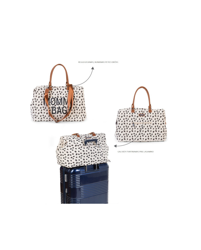 CHILDHOME DIDELIS MAMOS REIKMENŲ KREPŠYS MOMMY BAG, LEOPARD - Image 5