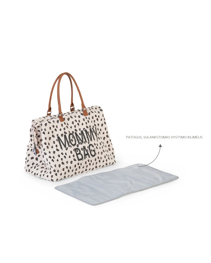 CHILDHOME DIDELIS MAMOS REIKMENŲ KREPŠYS MOMMY BAG, LEOPARD - Image 6