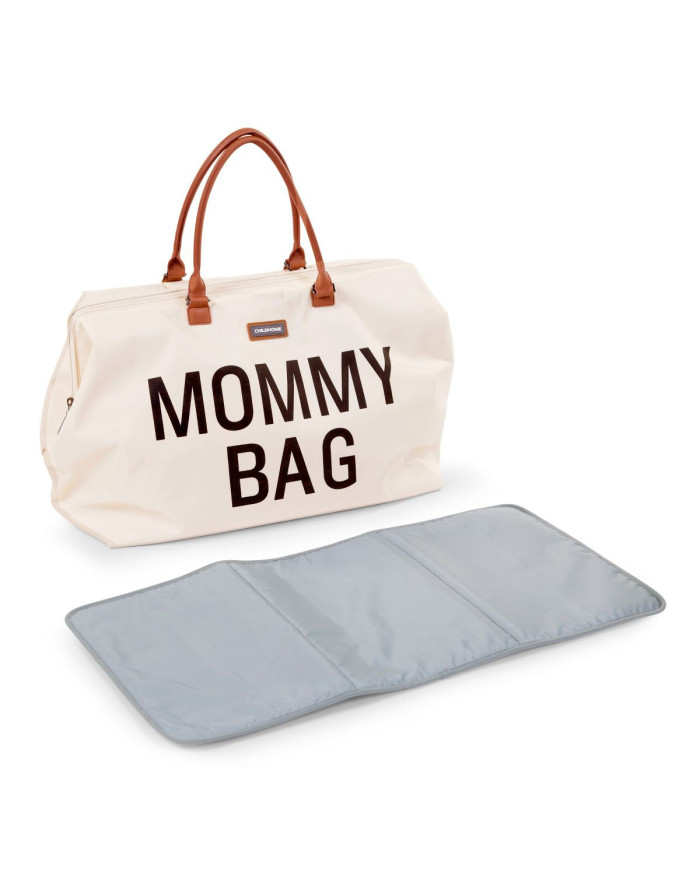 CHILDHOME DIDELIS MAMOS REIKMENŲ KREPŠYS MOMMY BAG, OFF WHITE BLACK - Image 5