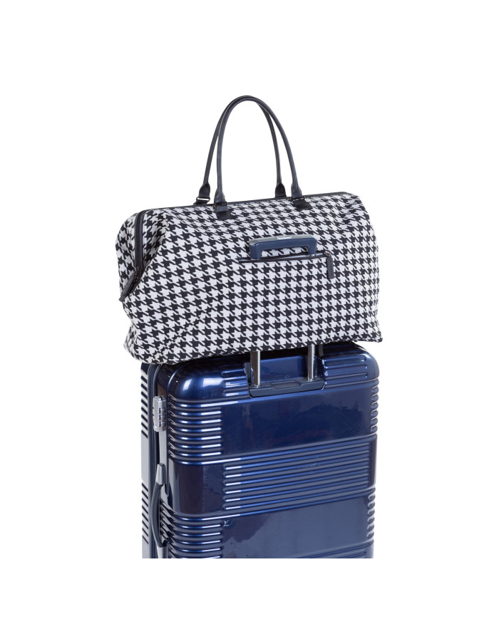 CHILDHOME DIDELIS MAMOS REIKMENŲ KREPŠYS MOMMY BAG, PIED DE POULE, BLACK - Image 5