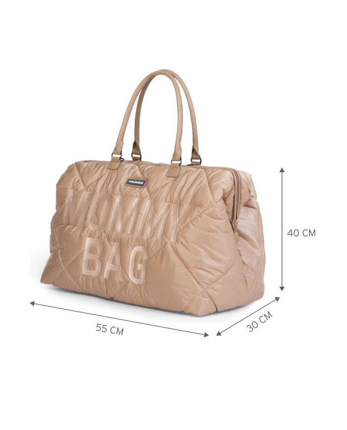 CHILDHOME DIDELIS MAMOS REIKMENŲ KREPŠYS MOMMY BAG, PUFFERED - BEIGE - Image 6