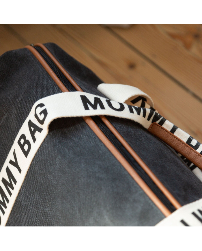 CHILDHOME DIDELIS MAMOS REIKMENŲ KREPŠYS MOMMY BAG SIGNATURE, CANVAS – BLACK - Image 7