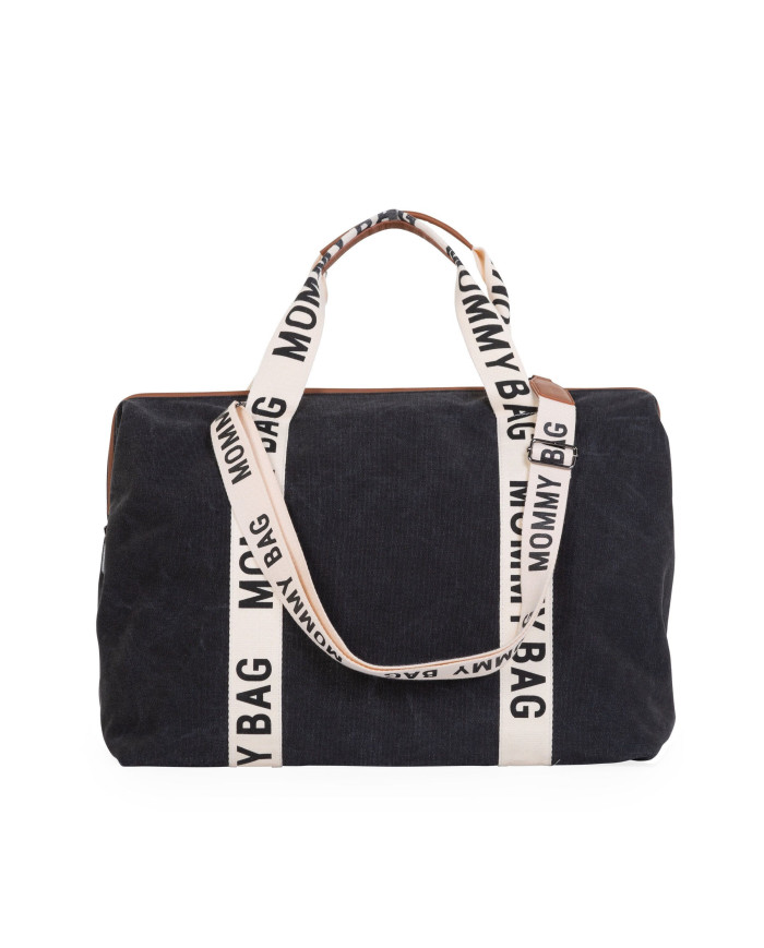 CHILDHOME DIDELIS MAMOS REIKMENŲ KREPŠYS MOMMY BAG SIGNATURE, CANVAS – BLACK