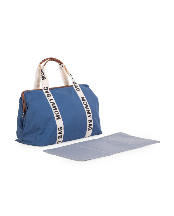 CHILDHOME DIDELIS MAMOS REIKMENŲ KREPŠYS MOMMY BAG SIGNATURE, CANVAS – INDIGO - Image 4
