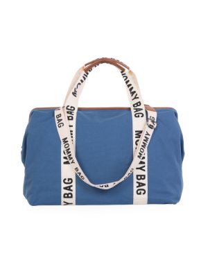 CHILDHOME DIDELIS MAMOS REIKMENŲ KREPŠYS MOMMY BAG SIGNATURE, CANVAS – INDIGO