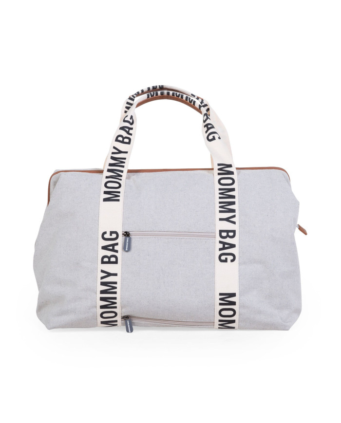 CHILDHOME DIDELIS MAMOS REIKMENŲ KREPŠYS MOMMY BAG SIGNATURE, CANVAS – OFF WHITE - Image 3