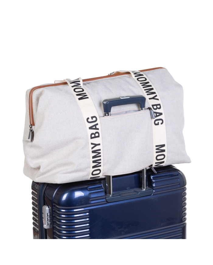 CHILDHOME DIDELIS MAMOS REIKMENŲ KREPŠYS MOMMY BAG SIGNATURE, CANVAS – OFF WHITE - Image 6