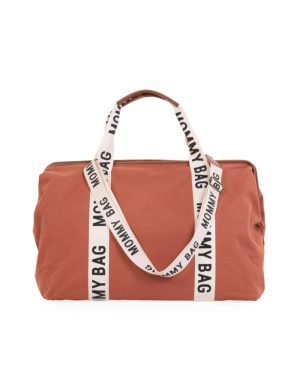 CHILDHOME DIDELIS MAMOS REIKMENŲ KREPŠYS MOMMY BAG SIGNATURE, CANVAS – TERRACOTTA