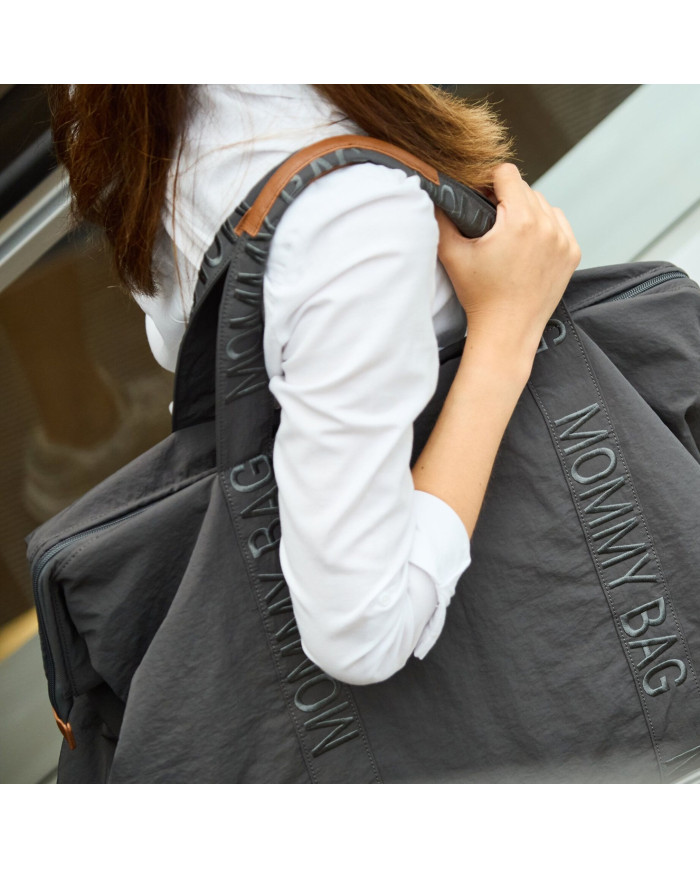 CHILDHOME DIDELIS MAMOS REIKMENŲ KREPŠYS MOMMY BAG SIGNATURE URBAN DARK GREY - Image 6
