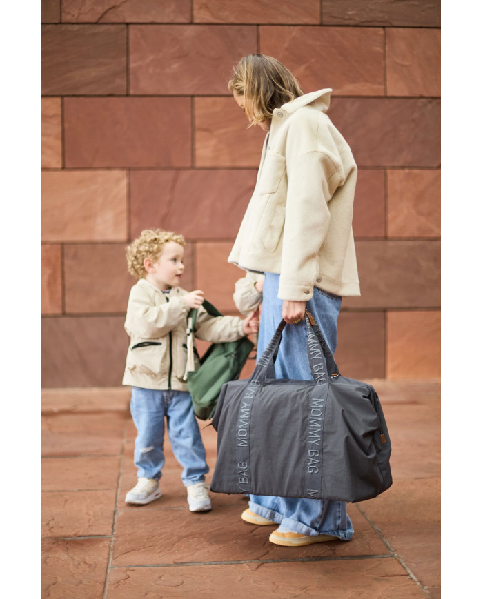 CHILDHOME DIDELIS MAMOS REIKMENŲ KREPŠYS MOMMY BAG SIGNATURE URBAN DARK GREY - Image 7