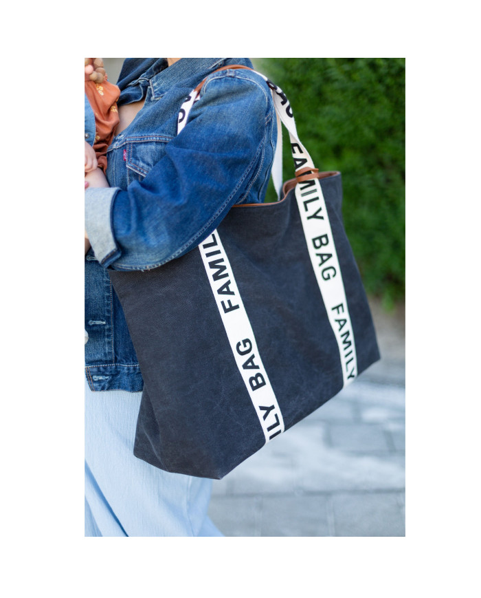 CHILDHOME FAMILY BAG KREPŠYS, SIGNATURE CANVAS BLACK - Image 4