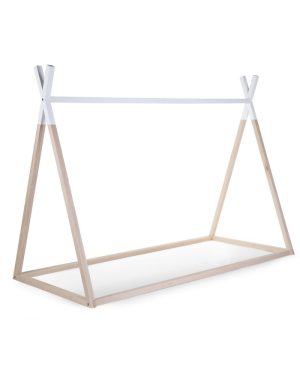 CHILDHOME MEDINĖ TIPI LOVA 90X200 CM, NATURAL WHITE