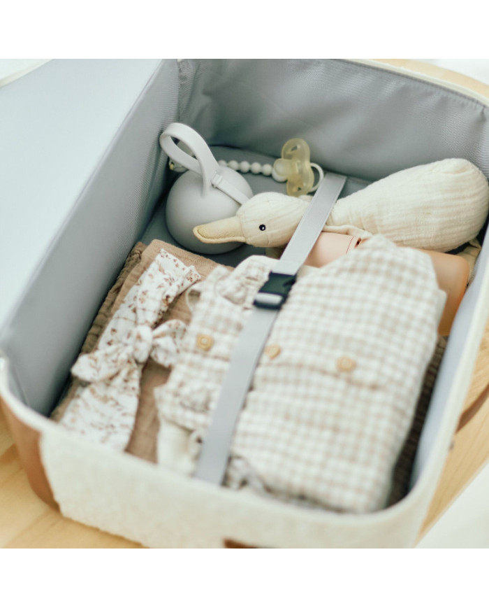 CHILDHOME MINI TRAVELLER VAIKIŠKAS LAGAMINĖLIS, TEDDY OFF WHITE - Image 11