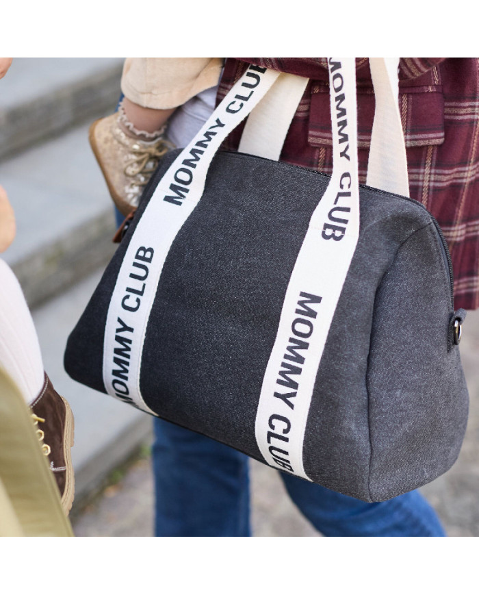CHILDHOME MOMMY CLUB MAMOS KREPŠYS, SIGNATURE CANVAS BLACK - Image 8