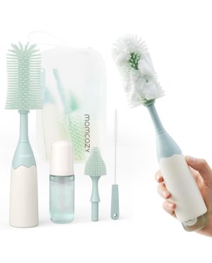 MOMCOZY BUTELIUKŲ IR ŽINDUKŲ ŠEPETĖLIŲ RINKINYS PUSH-PRESS