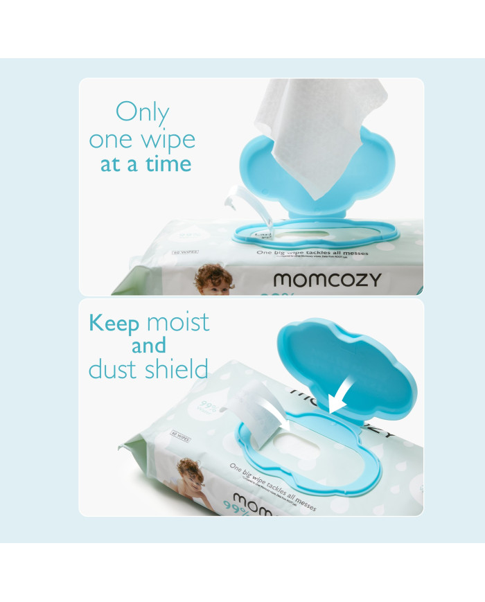 MOMCOZY DRĖGNOS SERVETĖLĖS XL DYDŽIO, 4 PAKUOTĖS PO 60 VNT. - Image 3
