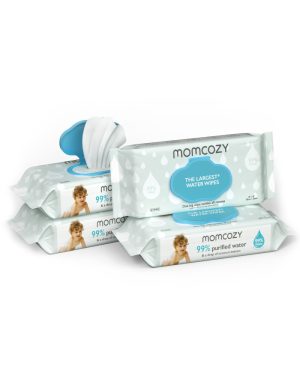 MOMCOZY DRĖGNOS SERVETĖLĖS XL DYDŽIO, 4 PAKUOTĖS PO 60 VNT.
