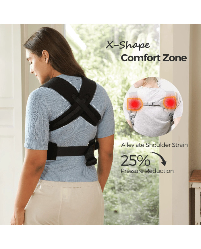 MOMCOZY ERGONOMINĖ KŪDIKIŲ NEŠIOKLĖ WEESNUG, COTTON BLACK - Image 3