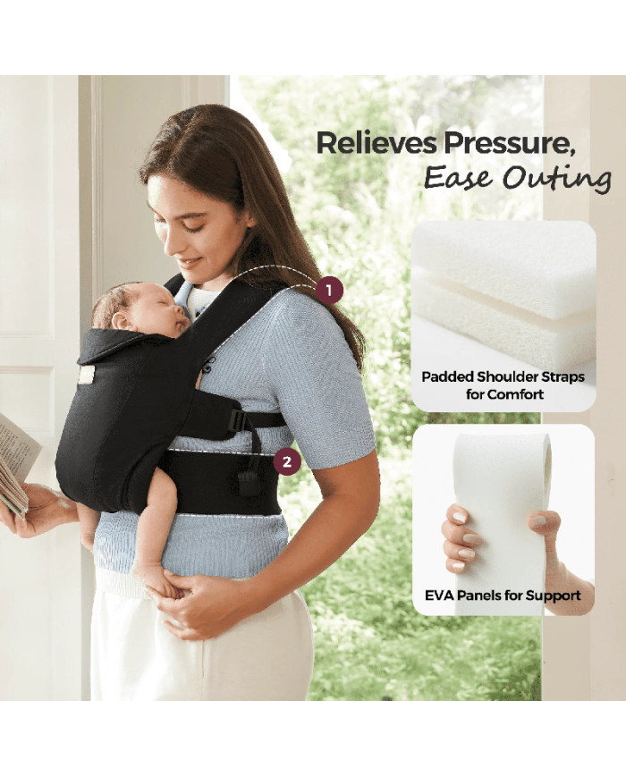 MOMCOZY ERGONOMINĖ KŪDIKIŲ NEŠIOKLĖ WEESNUG, COTTON BLACK - Image 4