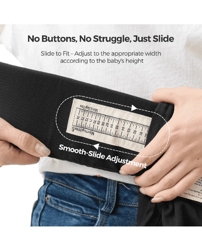 MOMCOZY ERGONOMINĖ KŪDIKIŲ NEŠIOKLĖ WEESNUG, COTTON BLACK - Image 5