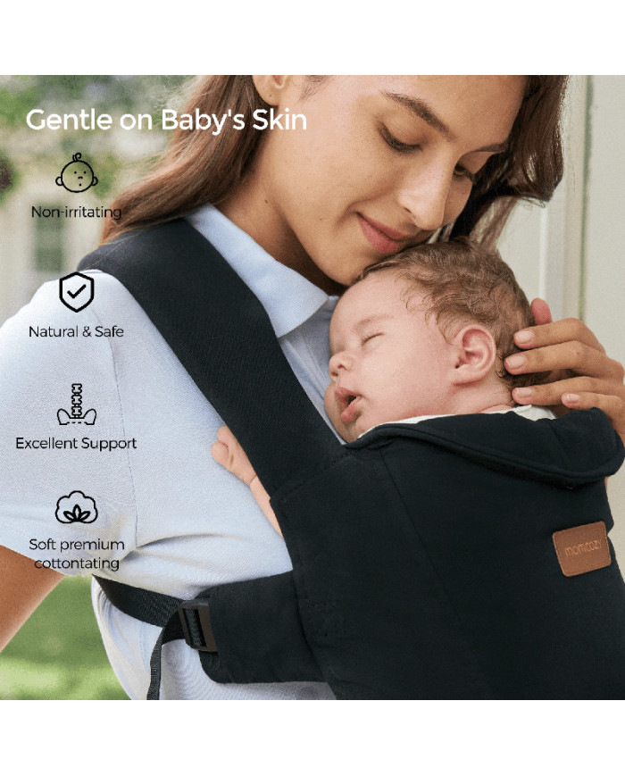 MOMCOZY ERGONOMINĖ KŪDIKIŲ NEŠIOKLĖ WEESNUG, COTTON BLACK - Image 7