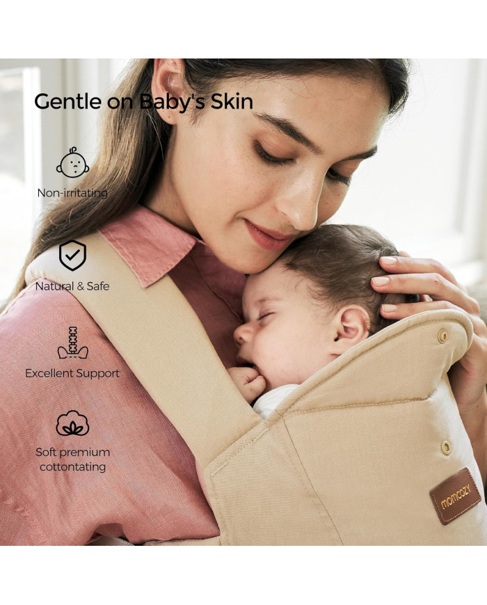 MOMCOZY ERGONOMINĖ KŪDIKIŲ NEŠIOKLĖ WEESNUG, COTTON KHAKI - Image 2