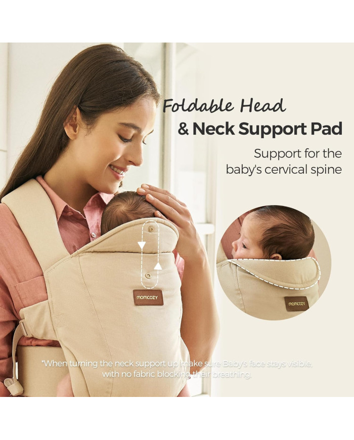MOMCOZY ERGONOMINĖ KŪDIKIŲ NEŠIOKLĖ WEESNUG, COTTON KHAKI - Image 5