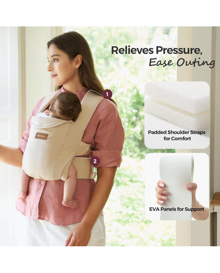 MOMCOZY ERGONOMINĖ KŪDIKIŲ NEŠIOKLĖ WEESNUG, COTTON KHAKI - Image 6