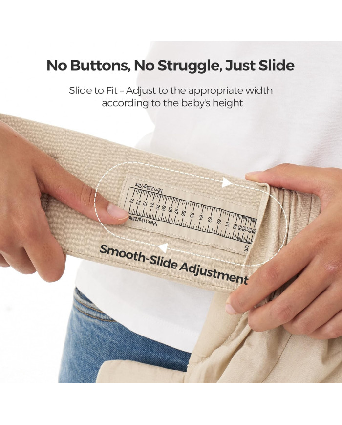 MOMCOZY ERGONOMINĖ KŪDIKIŲ NEŠIOKLĖ WEESNUG, COTTON KHAKI - Image 7