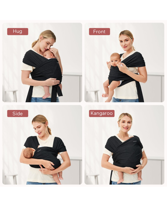 MOMCOZY KŪDIKIŲ VAIKJUOSTĖ-NEŠIOKLĖ, JUODA - Image 2