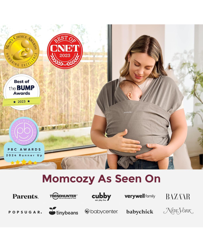 MOMCOZY KŪDIKIŲ VAIKJUOSTĖ-NEŠIOKLĖ, RUDA - Image 6