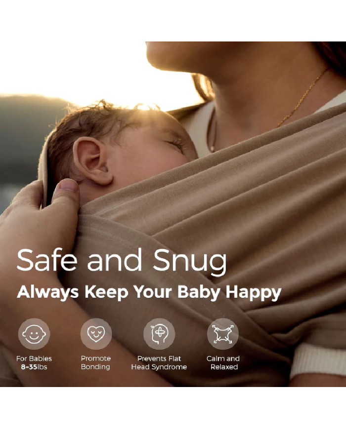 MOMCOZY KŪDIKIŲ VAIKJUOSTĖ-NEŠIOKLĖ, ŠVIESIAI RUDA - Image 3