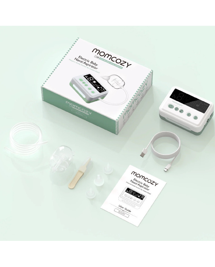 MOMCOZY LIGONINĖS LYGIO ELEKTRINIS KŪDIKIO NOSIES ASPIRATORIUS - Image 9