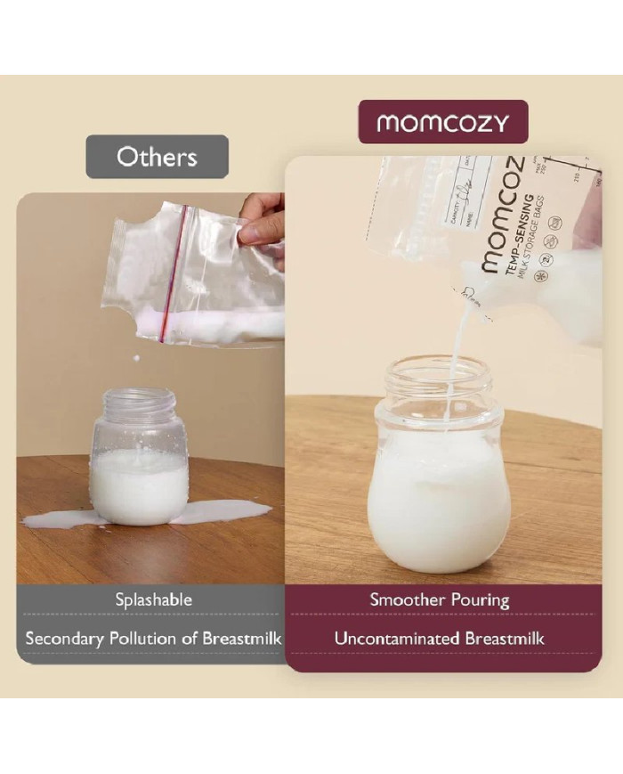 MOMCOZY PIENO LAIKYMO MAIŠELIAI SU SNAPELIU, 120 VNT. - Image 3