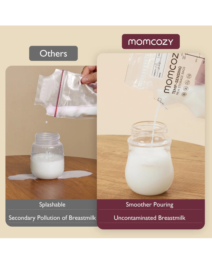 MOMCOZY PIENO LAIKYMO MAIŠELIAI SU SNAPELIU, 60 VNT. - Image 7