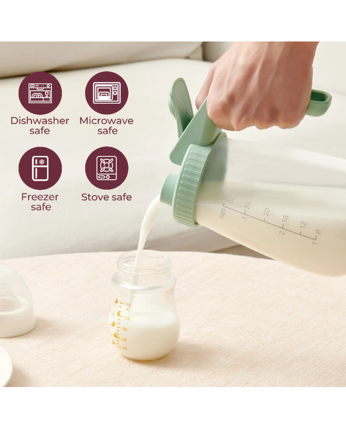 MOMCOZY PIENO SAUGOJIMO TALPA, 950 ML, ŽALIA - Image 4