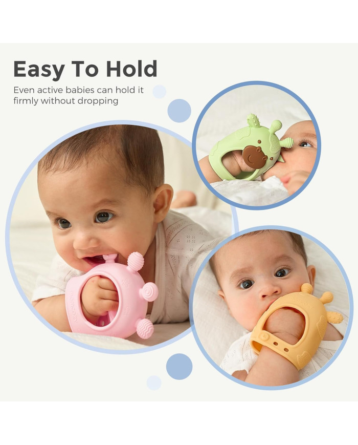 MOMCOZY SILIKONINIS KRAMTUKAS KŪDIKIAMS, GELTONAS - Image 4