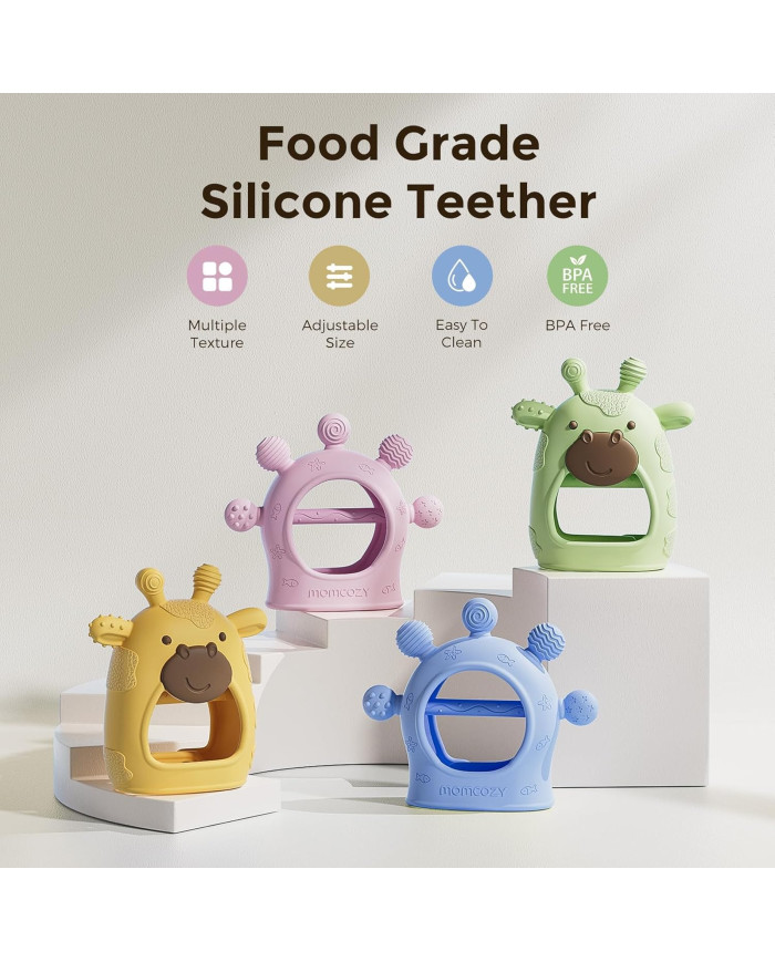 MOMCOZY SILIKONINIS KRAMTUKAS KŪDIKIAMS, GELTONAS - Image 7