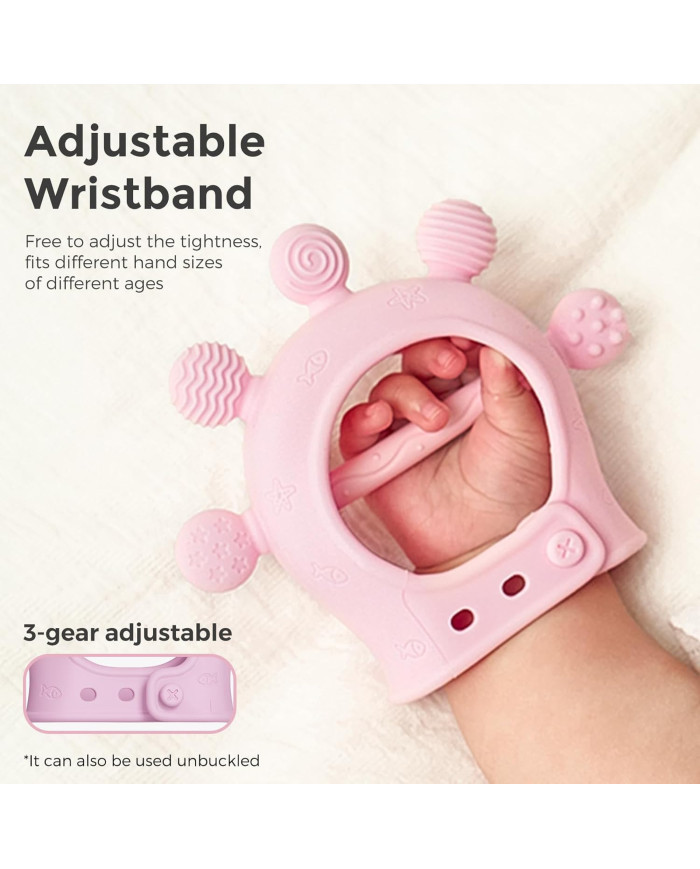 MOMCOZY SILIKONINIS KRAMTUKAS KŪDIKIAMS, ROŽINIS - Image 2